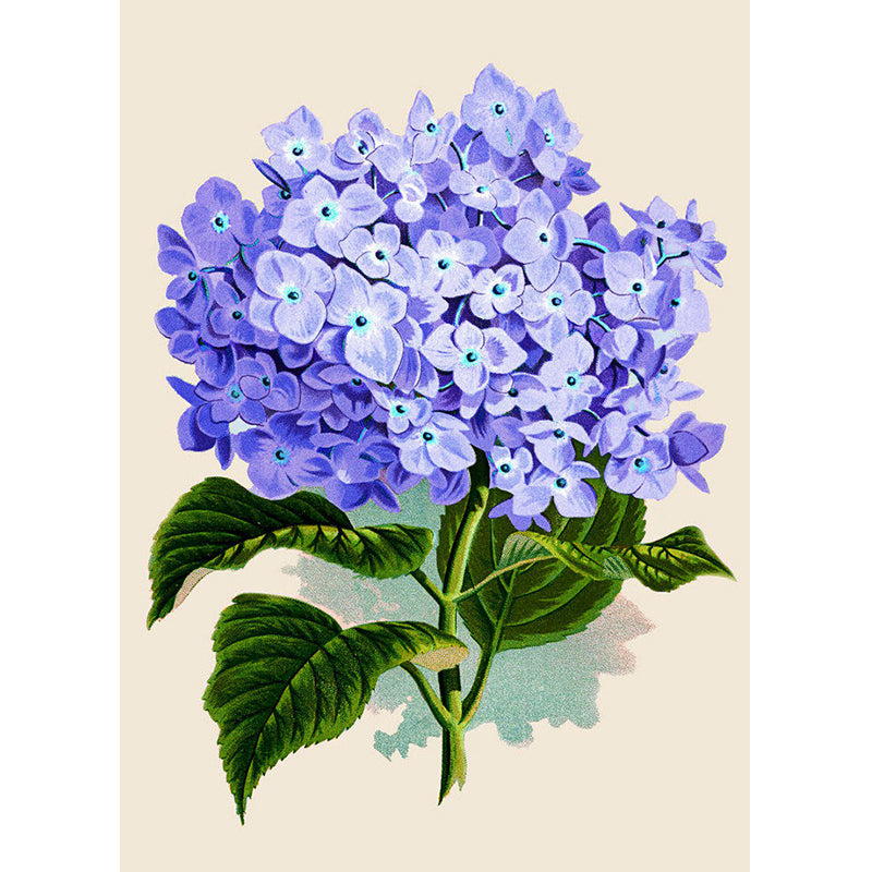 Frendorf | Blauwe Hedendaagse Muurschildering Behang Gigantische Bloem Gedrukt Wandbedekking voor Eetkamer