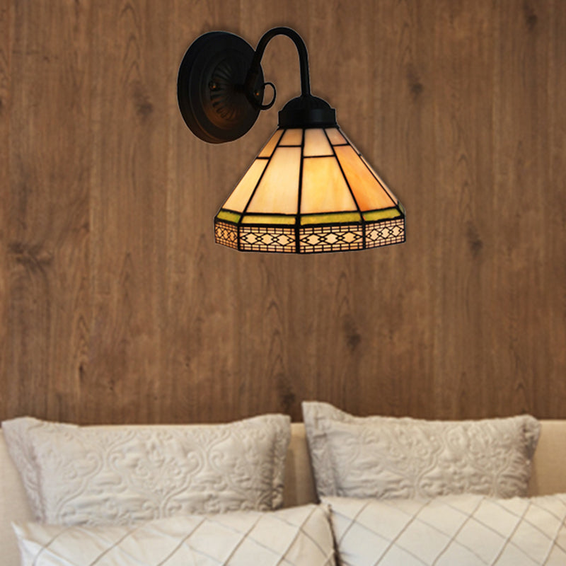 Frendorf | Geometrische Wandlamp Verlichting Traditionele 1 Licht Gehard Glas Wandlamp voor Eetkamer