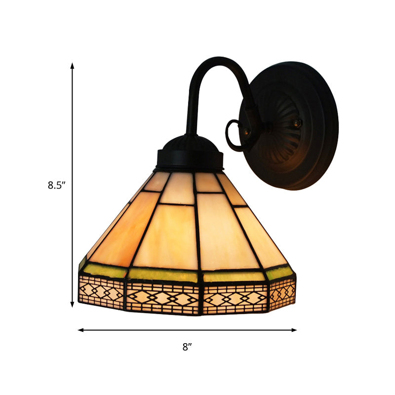 Frendorf | Geometrische Wandlamp Verlichting Traditionele 1 Licht Gehard Glas Wandlamp voor Eetkamer