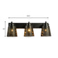 Frendorf | Steel Wandlamp met Hol Ontwerp Industrie 1/2/3-Kops Binnen Draaiende Wandlamp in Zwart