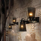 Frendorf | Steel Wandlamp met Hol Ontwerp Industrie 1/2/3-Kops Binnen Draaiende Wandlamp in Zwart