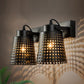 Frendorf | Steel Wandlamp met Hol Ontwerp Industrie 1/2/3-Kops Binnen Draaiende Wandlamp in Zwart