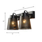 Frendorf | Steel Wandlamp met Hol Ontwerp Industrie 1/2/3-Kops Binnen Draaiende Wandlamp in Zwart