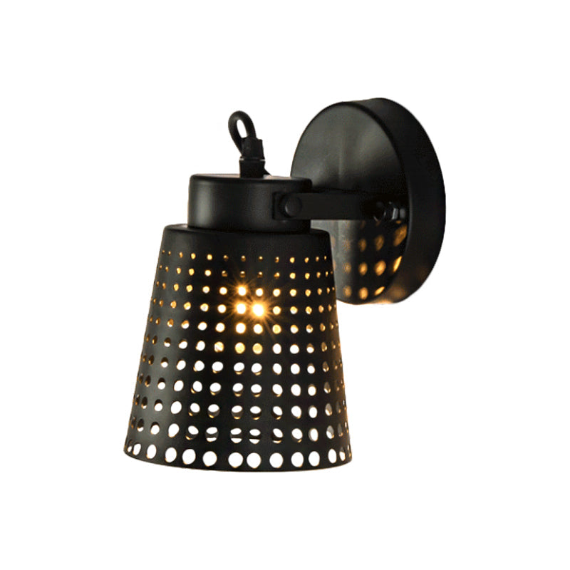 Frendorf | Steel Wandlamp met Hol Ontwerp Industrie 1/2/3-Kops Binnen Draaiende Wandlamp in Zwart