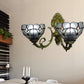 Frendorf | Art Glass Bowl Wandlamp Café Restaurant 2-Lamps Tiffany Klassisch Klare Wandlampe für Eingangstür