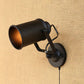 Frendorf | Matte Zwart 1 Hoofdmuurlicht Bevestiging Retro Stijl Metaal Cilindrische Schaduw Verstelbare Wandlamp met Plug-In Snoer
