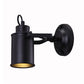 Frendorf | Matte Zwart 1 Hoofdmuurlicht Bevestiging Retro Stijl Metaal Cilindrische Schaduw Verstelbare Wandlamp met Plug-In Snoer