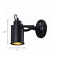 Frendorf | Matte Zwart 1 Hoofdmuurlicht Bevestiging Retro Stijl Metaal Cilindrische Schaduw Verstelbare Wandlamp met Plug-In Snoer