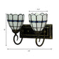 Frendorf | Gekromde Woonkamer Wandlamp Art Glass 2 Koppen Tiffany Traditionele Wandlamp in Wit