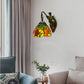 Frendorf | Oranje Glazen Zonnebloem Wandlamp Tiffany 1 Hoofds Antique Messing Wandbevestigde Verlichtingsarmatuur
