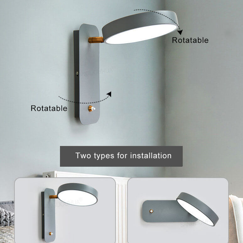 Frendorf | IllumiTurn – Nordic LED Drehbare Wandleuchte | Macaron Design | Verstellbare Beleuchtung
