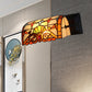 Frendorf | Office Banker Wandlicht Gekleurde Glas Victoriaans Ontwerp Tiffany Stijl Wandlamp in Beige