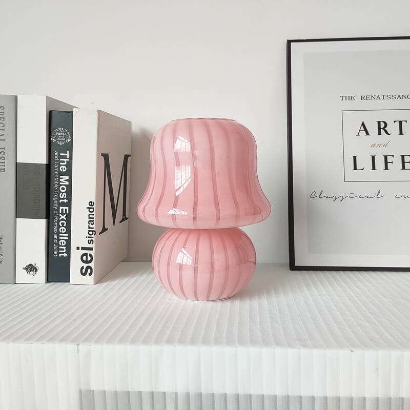 Frendorf | MushLume Glas Tischlampe | Französisches Design | Handgefertigt | Pilzform | Deko & Beleuchtung