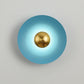 Contemporary Creative Macaron Flying Saucer Hardware LED Wall Sconce Lamp For Bedroom