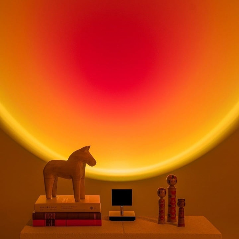 Frendorf – Moderne Retro Sonnenuntergang Tischlampe mit sanfter Ambiente-Beleuchtung