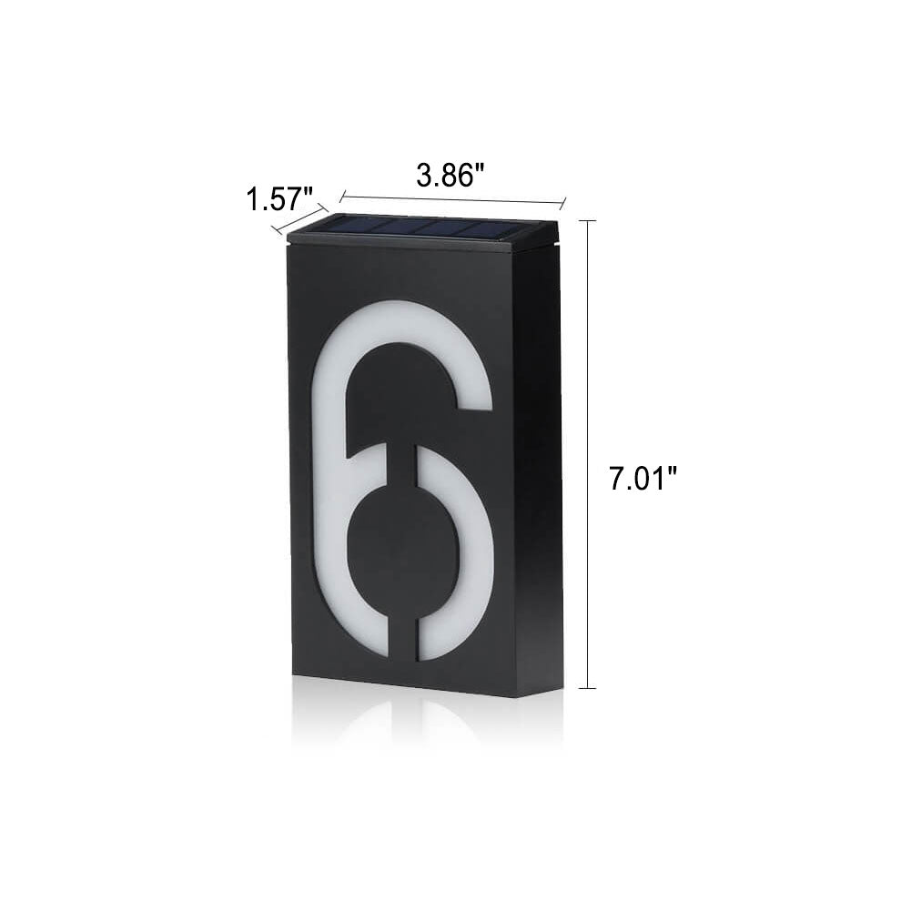 Frendorf | LumenSign Solar LED Wandleuchte | Türschild mit RGB-Beleuchtung | Außenleuchte | Modernes Design