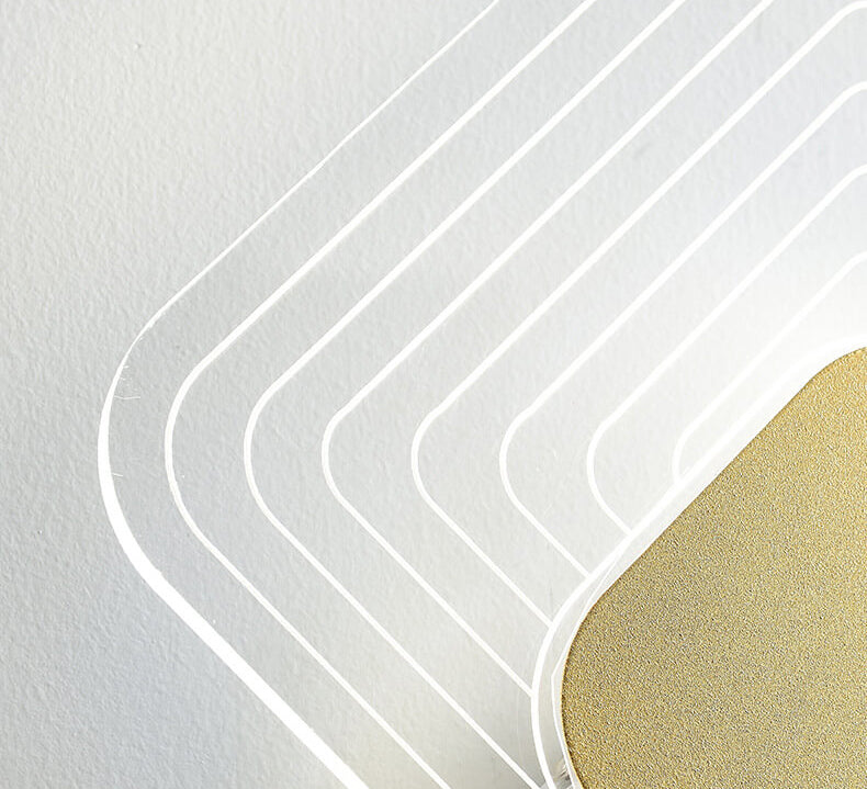 Frendorf | Luxoria Geo LED Wandleuchte | Goldenes Geometrisches Design | Acryl & Modern | Warmes Licht