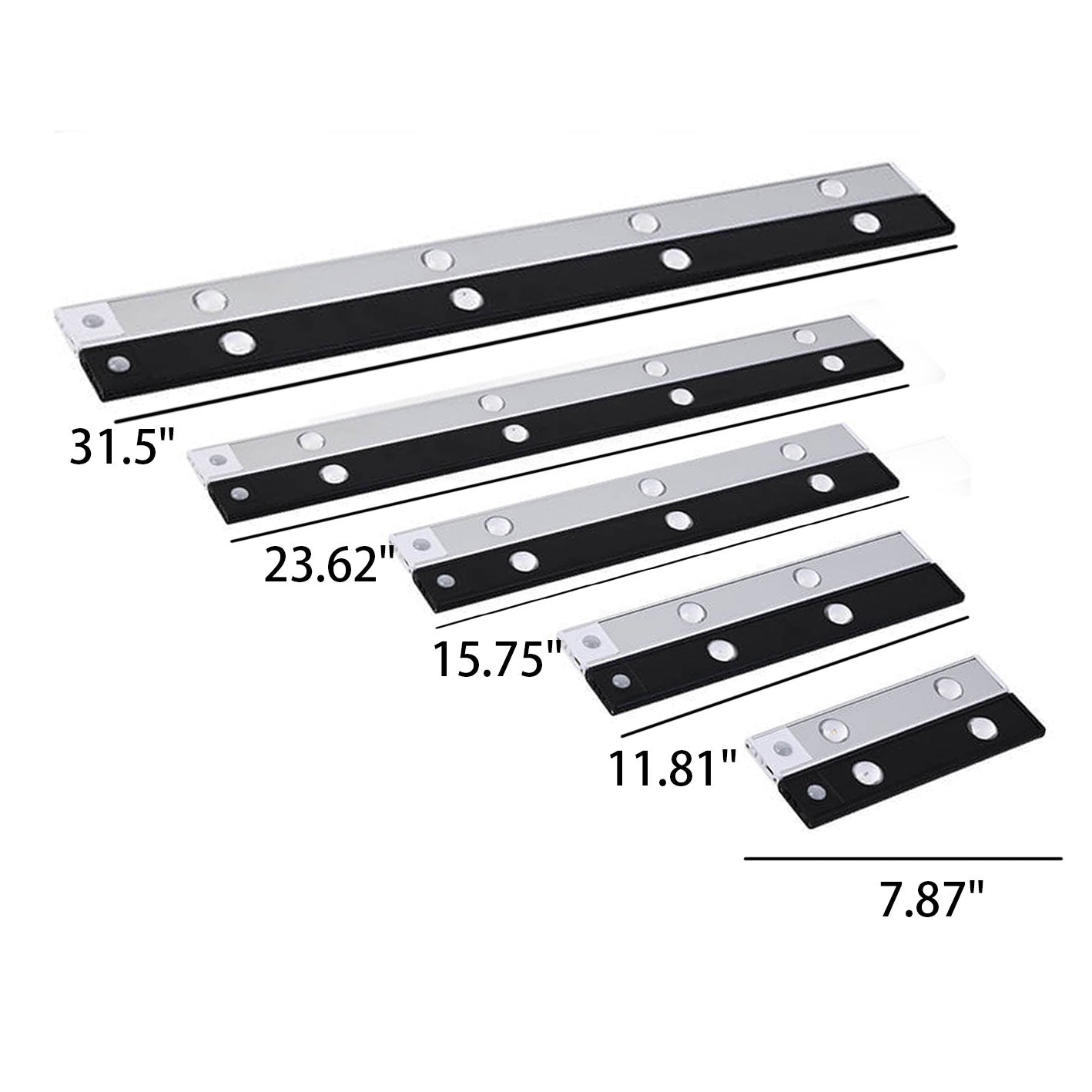 Frendorf | GlowWave Smart LED Lichtleiste | Ultradünn | Bewegungssensor | Wiederaufladbar | Verschiedene Größen