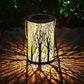 Frendorf | Lantura Art Déco Solar-Laterne | Zylinder-Design | Eisen & LED | Gartenbeleuchtung