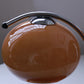 Frendorf | Melva Vintage Glasdom-Lampe mit Holzsockel | Schmelzendes Wachs | Dimmer | Stimmungslicht | Deko für Zuhause