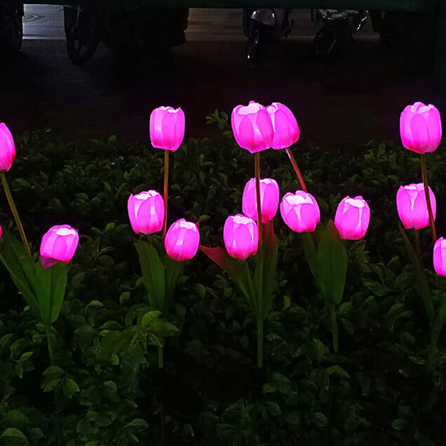 Solar Tulpe Rasenlicht Außen Garten LED Tulpe Blumenlicht Bodenstecker Landschaftslicht