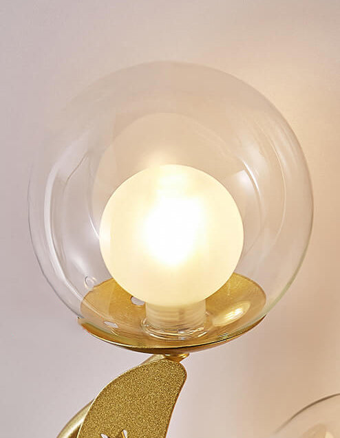 Frendorf | Asterovia DuoGlow Wandleuchte | Nordisches Design | Glas-Kugelschirme | 2-flammig | Mond- & Sternenmotiv