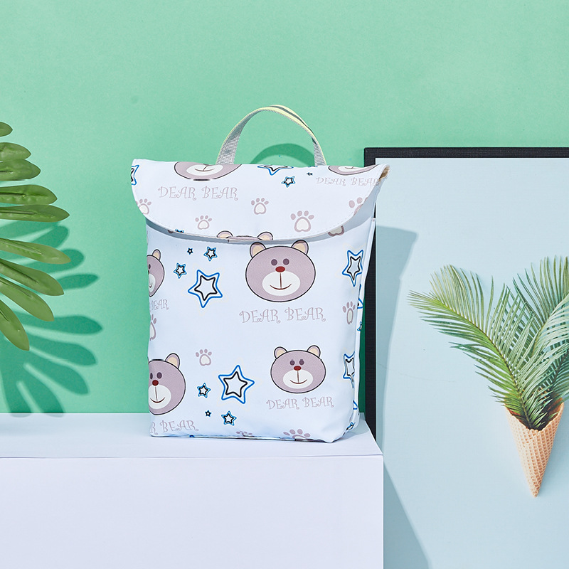 Frendorf | Wasserdichte Windeltasche mit Reißverschluss – Wetbag für Kinderwagen
