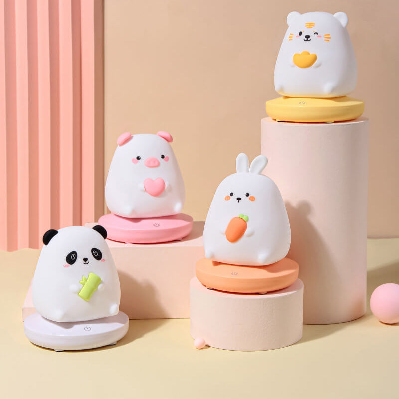 Frendorf | Luminio PalsTier Nachtlicht | Kreatives Silikondesign | Wiederaufladbar via USB | Deko-Tischlampe für Kinder