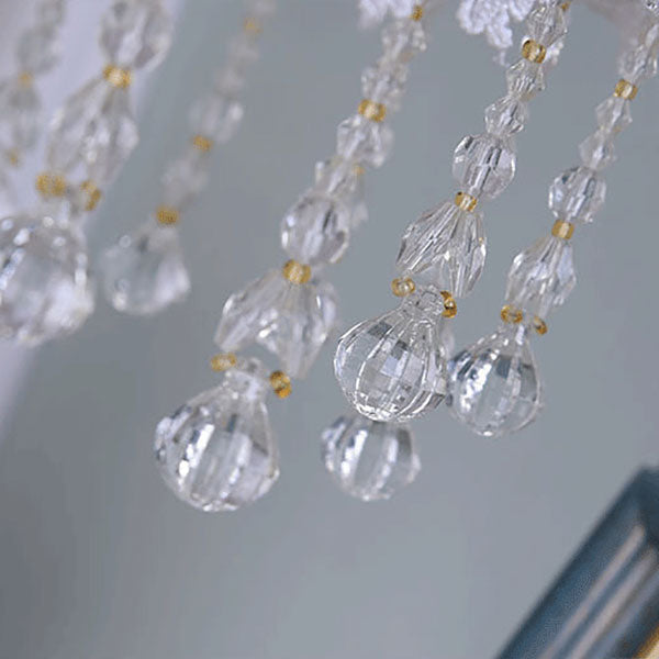 Frendorf | LaceLux Europäische Tischlampe | Stoff & Spitze | Elegante Harzfuß-Leuchte | Dekoration & Beleuchtung