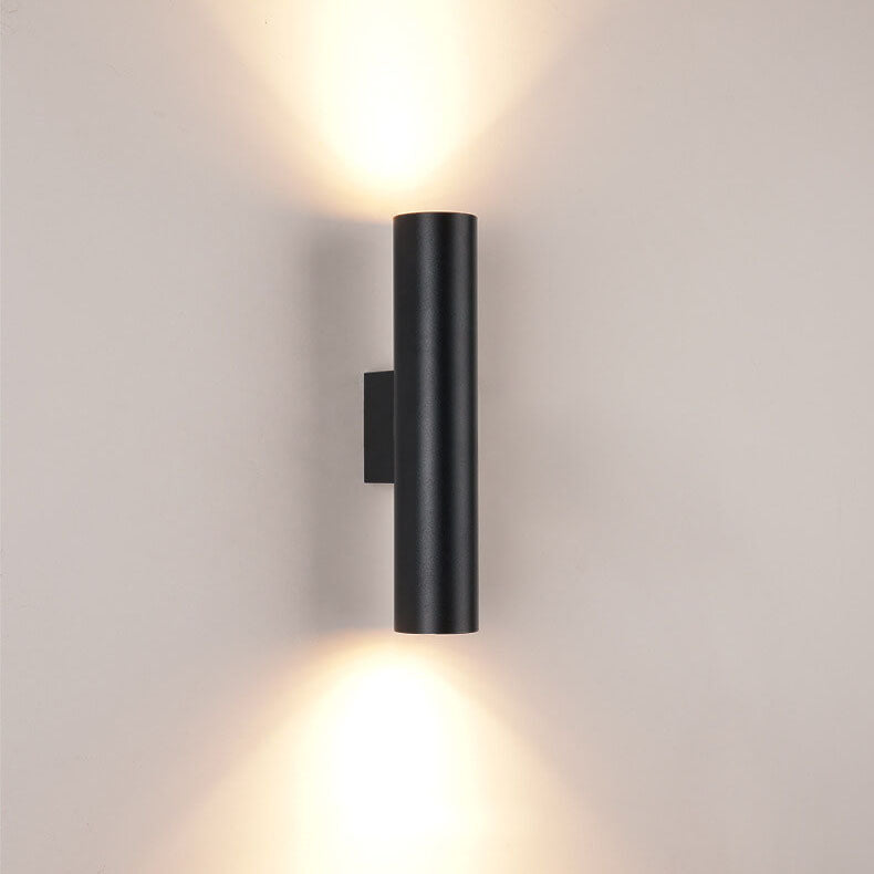 Frendorf | LightVibe Aluminium Wandleuchte Zylinder | 2-flammig | Modernes Design | Innen & Außen