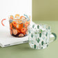 Frendorf | 17oz Hochborosilikatglasbecher mit Maß Frühstücksbecher Milchbecher Kaffeebecher Glas