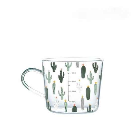 Frendorf | 17oz Hochborosilikatglasbecher mit Maß Frühstücksbecher Milchbecher Kaffeebecher Glas