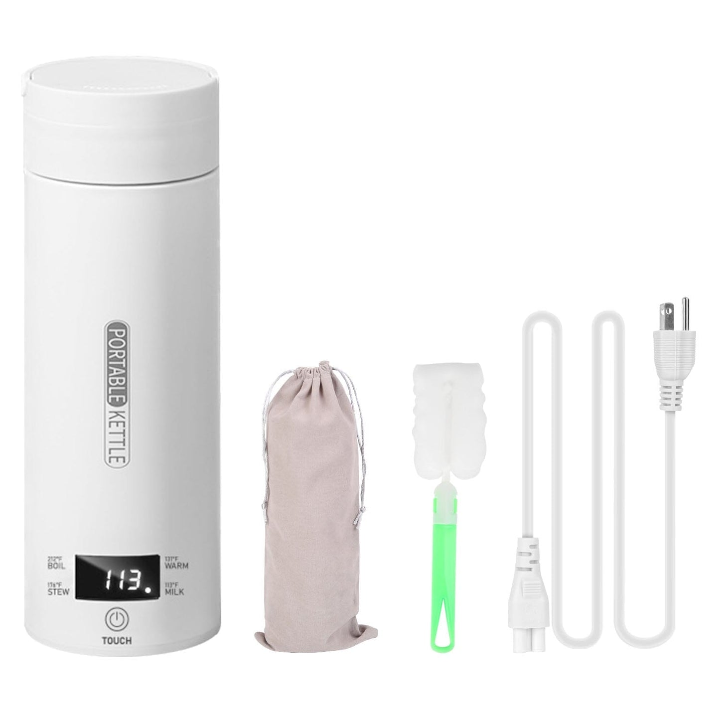 Frendorf | 17Oz Edelstahl Reise Elektro Wasserkocher mit 4 Temperaturvoreinstellungen