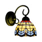 Frendorf | Barokstijl 8"/6" W Raster Bel Muurverlichting Gehard Glas 1 Hoofd Beige Wandlamp voor Keuken