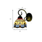 Frendorf | Barokstijl 8"/6" W Raster Bel Muurverlichting Gehard Glas 1 Hoofd Beige Wandlamp voor Keuken