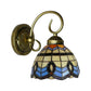 Frendorf | Barokstijl 8"/6" W Raster Bel Muurverlichting Gehard Glas 1 Hoofd Beige Wandlamp voor Keuken