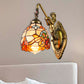 Frendorf | Vintage Dome Wandleuchte 5,5" Breite 1 Licht Buntglas Wandleuchtenarmatur mit Meerjungfrau-Design
