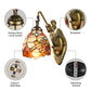 Frendorf | Vintage Dome Wandleuchte 5,5" Breite 1 Licht Buntglas Wandleuchtenarmatur mit Meerjungfrau-Design