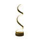 Spiral Ribbon Metall Tischlampe Einfachheit Schwarz/Weiß/Gold LED Arbeitsplatzbeleuchtung mit Kreis-Podest in Warm/Weiß Licht