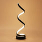 Spiral Ribbon Metall Tischlampe Einfachheit Schwarz/Weiß/Gold LED Arbeitsplatzbeleuchtung mit Kreis-Podest in Warm/Weiß Licht