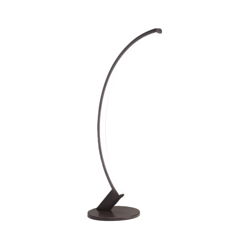 Arc Metall Lesetischbeleuchtung Modernist Weiß/Kaffee LED Nachttischlampe in Warm/Weiß Licht für Nachttisch