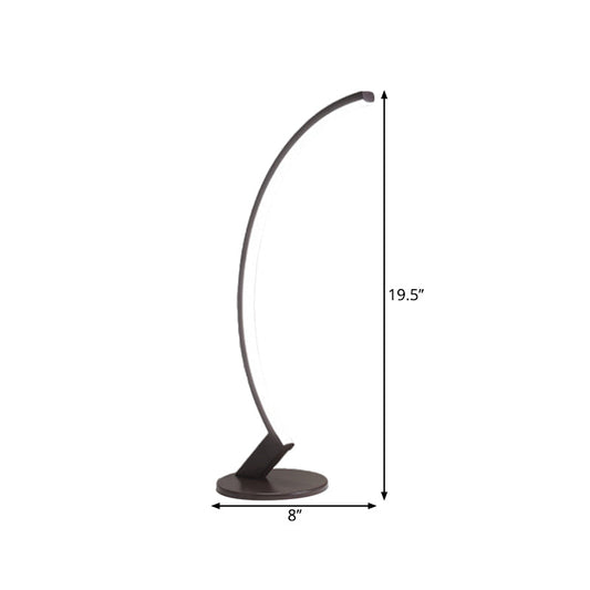Arc Metall Lesetischbeleuchtung Modernist Weiß/Kaffee LED Nachttischlampe in Warm/Weiß Licht für Nachttisch