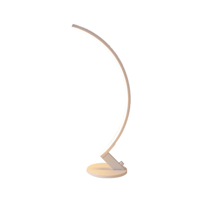 Arc Metall Lesetischbeleuchtung Modernist Weiß/Kaffee LED Nachttischlampe in Warm/Weiß Licht für Nachttisch