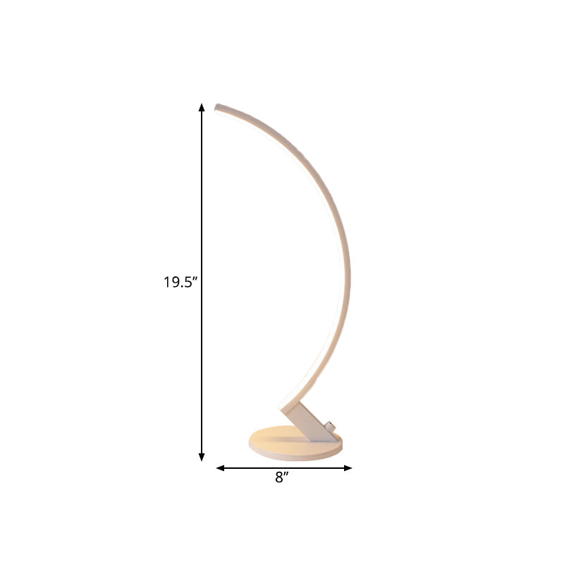 Arc Metall Lesetischbeleuchtung Modernist Weiß/Kaffee LED Nachttischlampe in Warm/Weiß Licht für Nachttisch