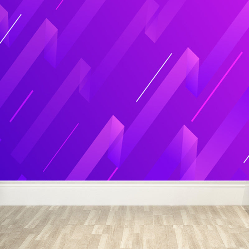 Sci-Fi Geometrie Wandmural Dekor Nicht-Gewebe Feuchtigkeitsbeständig Dunkle Farbe Wandverkleidung für Raum