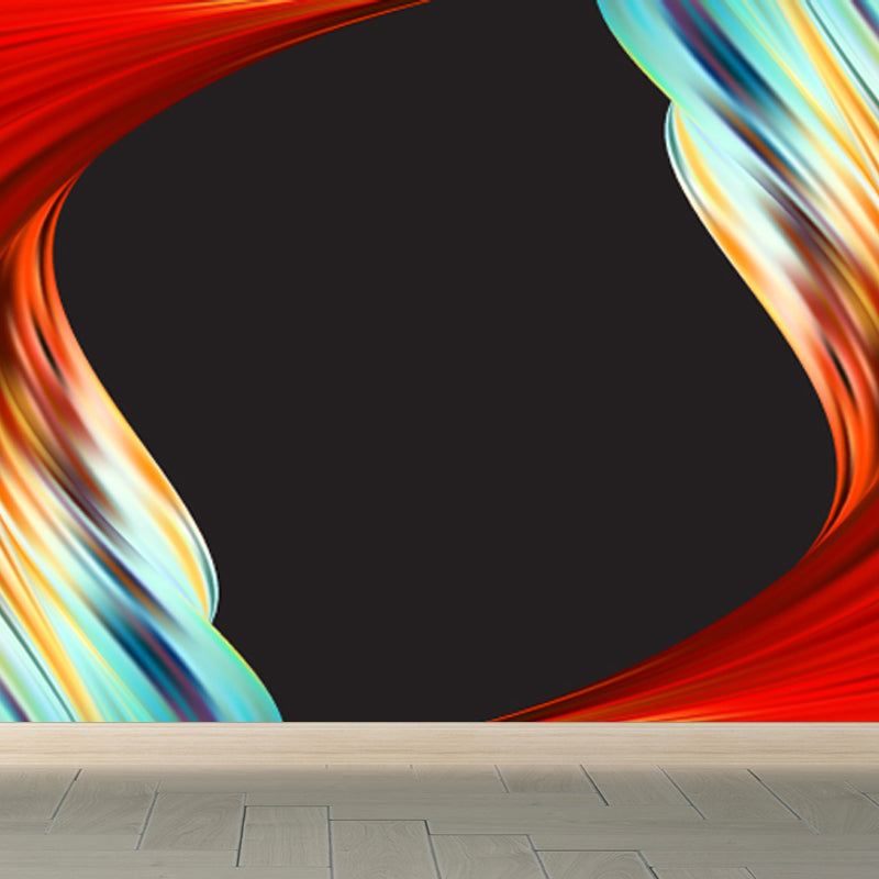 Abstracte Bänder Tapete Wandbild Zeitgenössische Vlies Wanddekoration für Mädchenzimmer
