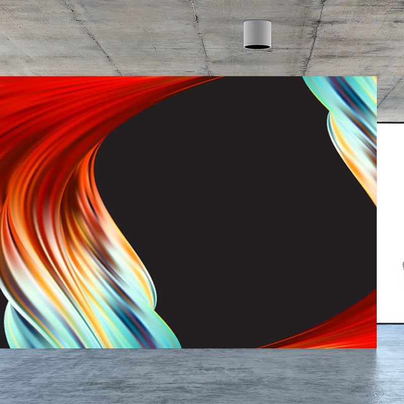 Abstracte Bänder Tapete Wandbild Zeitgenössische Vlies Wanddekoration für Mädchenzimmer