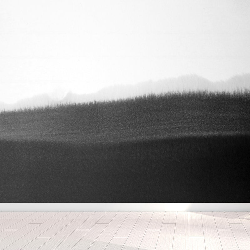 Big Ink Painting Mural Wallpaper Minimalismus Abstrakte Wandkunst in Schwarz und Weiß