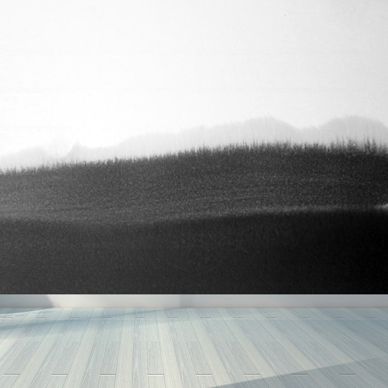 Big Ink Painting Mural Wallpaper Minimalismus Abstrakte Wandkunst in Schwarz und Weiß