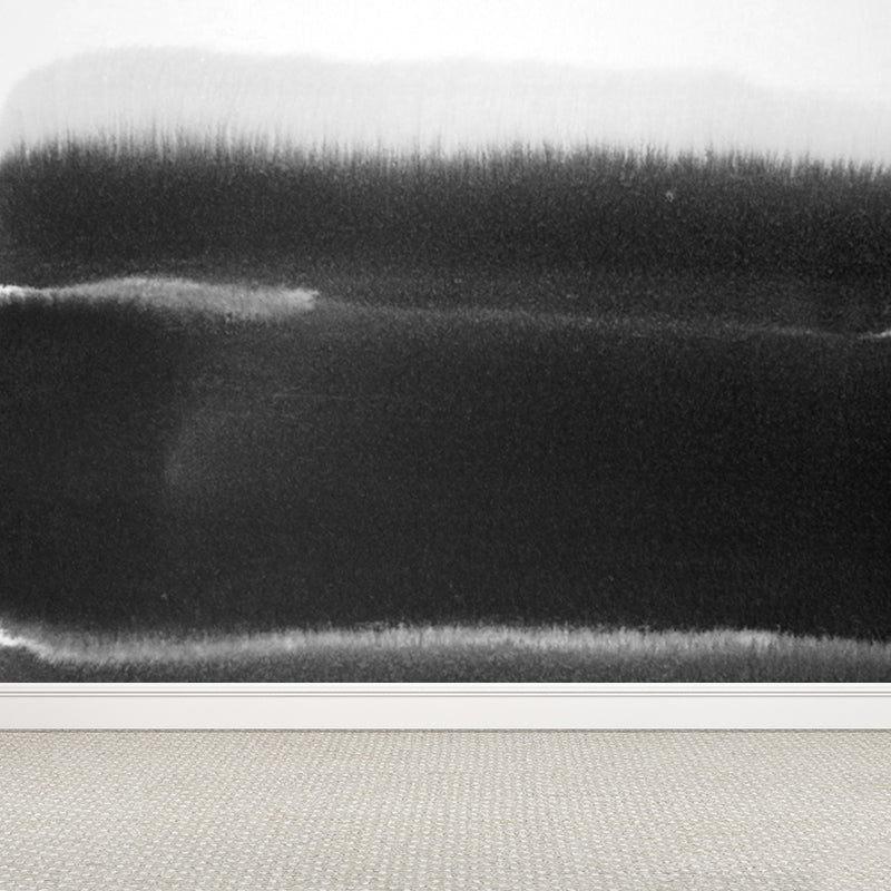 Big Ink Painting Mural Wallpaper Minimalismus Abstrakte Wandkunst in Schwarz und Weiß